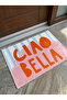 Non-Slip Sole Positive Energy Themed Washable Door Front-Bathroom Mat 40X60 cm