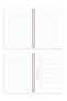 A5 Spiral Cardboard Cover Set of 4 Checkered School Notebooks 80 Sheets - Red with Lesson Schedule - 8