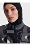 Lcw Dream Black High Neck Patterned Women's Hijab Swimsuit - 3