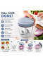Manual Vegetable Chopper | 5 Stainless Steel Blades Hand Pull Food Processor | Onion Garlic Fruit Cutter | BPA Free Kitchen Tool - 5