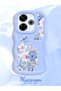 Poco M6 4g Compatible Case Camera Protector Blue Silicone Couple Phone Case Floral Pattern - 2