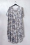 Italian Beige Pool Collar Short Sleeve Flared Cut Printed Casual Viscose Long Woven Dress 120 62 - 2