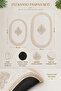 Lace 2-Piece Non-Slip Leather-Based Oval Bath Mat with Tassels Washable Bath Set Dione - 3