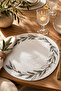 2 Pieces White Color Handmade Digital Printed Plate, American Style 34cm - 4