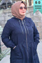 Women's Clothing Plus Size Ring Embossed Printed Jacquard Hooded Bag Cap with Pockets