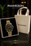 Men's Wristwatch Steel Band Analog with Calendar Black Dial Dual Color Classic Wrist Watch Men's Gift - 3