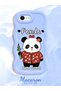 iPhone 6 Plus Compatible Case Camera Protector Blue Silicone Couple Phone Case Panda Pattern - 2