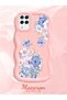 Samsung Galaxy M12 Compatible Case Camera Protector Pink Silicone Couple Phone Case Floral Pattern - 2
