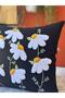Panch Punch Handcrafted Daisy Model Cushion Cover Black Color 43X43 cm - 3