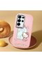 Samsung Galaxy S25 Ultra Compatible Case Camera Protector Pink Silicone Couple Phone Case with Kitty Pattern - 2