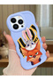 iPhone 13 Pro Max Compatible Case Camera Protector Blue Silicone Couple Phone Case Rabbit Pattern