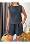 Gabardine Slim Shorts and Undershirt Set - 3