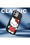 iPhone 13 Compatible Case Camera Protector Black Silicone Couple Phone Case with Kitty Pattern - 5