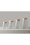 4-Piece Borosilicate Glass Wooden Lid Striped Glass Jar Kitchen Set 350-550-750-950 Dr - 2