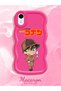 iPhone Xr Compatible Case Camera Protector Red Silicone Couple Phone Case Conan Pattern - 2