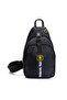 Unisex Impertex Fabric Waterproof Black Shoulder Bag with Headphone Outlet - 3
