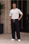 Men's Black Muslin Look Baggy Sweatpants Loose Fit Comfortable Oversize - 7