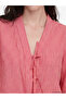 Nevavm V-Neck Plaid Tie-Up Blouse with a Difference - 3