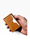 Genuine Leather Card Holder with Shawl Pattern, Minimal Size, Men's and Women's Card Holder - 5