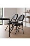 Folding Chairs, Padded Foldable Chair with PU Leather Cushion and Back, Metal Frame Indoor/Outdoor Portable Stackable Commercial Seats for Events Office Wedding Party, 2 Pack, Black - 7