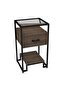 1 Tempered Glass, Steel, and Melamine Board Raised Bottom High Edge Table Single - Stylish, Practical, High Quality, Affordable