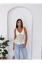V-Neck Sleeveless Lined Transparent Stylish Lace Blouse Undershirt - 3