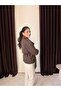 Women's Stand Collar Trench Coat Jacket with Belt and Buttons - 4