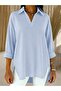 Women's three-quarter sleeve collared casual shirt