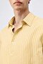 Dark Yellow Striped Men's Shirt - 5