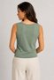 Women's Crew Neck Sleeveless Basic Undershirt Stretchy Fabric Body-Hugging Casual Zero Sleeve Blouse - 3