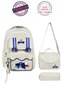 Ultra-Luxury Water-Resistant Boys' Embroidered Primary School School Bag Thermal Lunch and Pen Holder