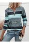 Women's Long Sleeve Button down Collar Striped Pattern Single Jersey Blouse - 4