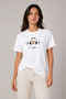 Music Themed Printed T-Shirt Crew Neck Short Sleeve T-Shirt - White - 2