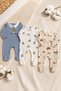 Baby Boy 3-Piece Romper Set Daily Sleepwear Newborn Cotton Organic 0-3 Months - 4
