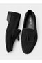 Men's Black Tasseled Loafer Casual Classic Suede Shoes - 6