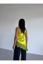Women's Pistachio Green Halter Neck Lace Embroidered Asymmetrical Satin Blouse Hzl26S-Fry123901 - 7