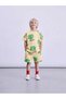 Boy's Top and Bottom Set Oversized Soft Textured T-Shirt and Shorts Cheerleader Set