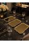 Luxury 3-Piece Gold Royal Model Stainless Steel Serving, Promise, Engagement, Tea, Coffee Presentation Tray - 2