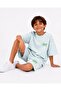Boy's Oversize Printed Shorts and T-Shirt Set – Soft Fabric with Textured Texture - 4