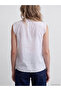 Vizyon New Season White Ruffled Tulle Blouse with Ruffled Collar - 4