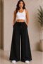 Double-Waisted Women's Wide-Leg Black and Gray Sweatpants - 6