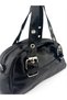 Women's Black Faux Leather Shoulder Bag - 5