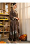 Brown Silk Embroidered Kurta Set - ALV2196 | Brown-Size:XL-42-Inches - 5