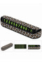 Crystal Stone Open Leopard Stone Covered Number Plate for Vehicle Interior with Silver Crystal Stone - 6