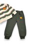 Boy's Striped Dc Embroidered Seasonal 2-Strand Tracksuit Set for Ages 2-3-4-5-6 - 7