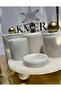 100% Real Marble 7 Piece Luxury Bathroom Set with Marble Ball Handles - 4