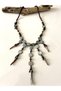 Bohemian Authentic Tiger's Teeth Mother of Pearl Wooden Bead Necklace Gray (Special Design) 55cm - 5