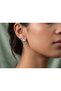 Liquid Silver Melted Metal Textured Transparent Color Stone Earrings - 2