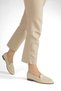 Beige Color Genuine Leather Loafer Shoes Women's Ballet Flats Raga - 6