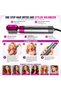 5 in 1 Hair Styler & Blow Dryer Brush, Hot Air Brush Set for Women with Curling Wand, Volumizer, Straightener & Dryer Attachments, Ionic Hair Dryer Brush for Salon Blowout, Smooth Curls & Frizz Contro - 5